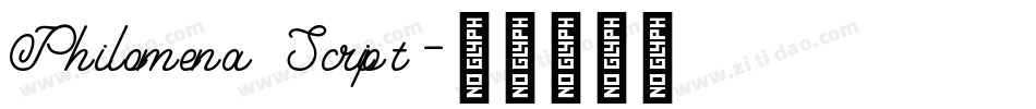 Philomena Script字体转换